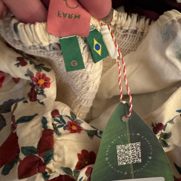 FARM Rio Floral Maxi Dress in Cream and Red - Picture 4 of 4